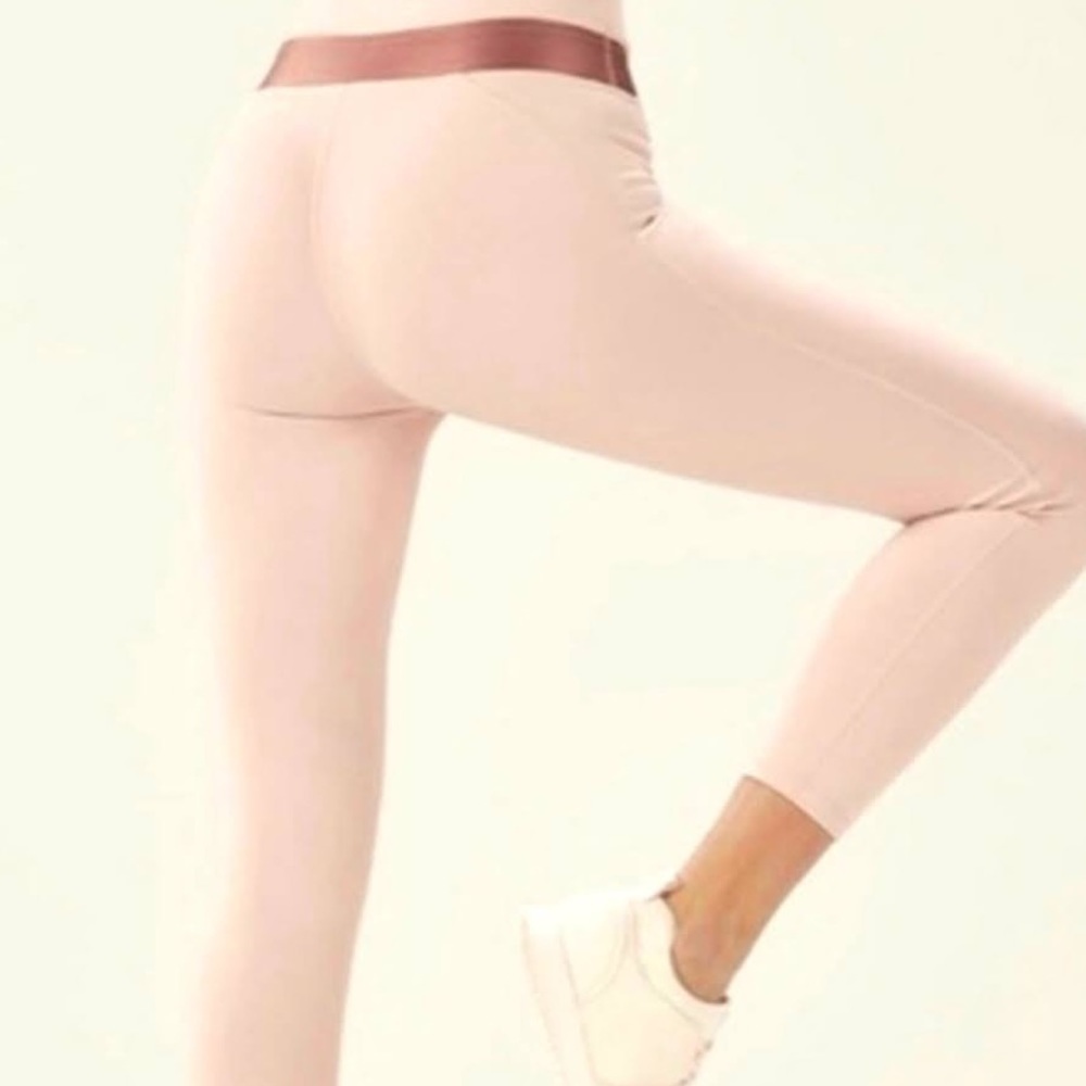 Demi Lovato fabletics pink cropped pants
